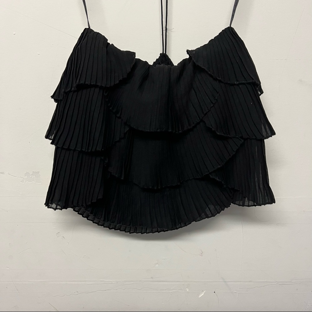 Zara ruffle tank top black - Picture 2 of 2